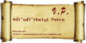 Vásárhelyi Petra névjegykártya